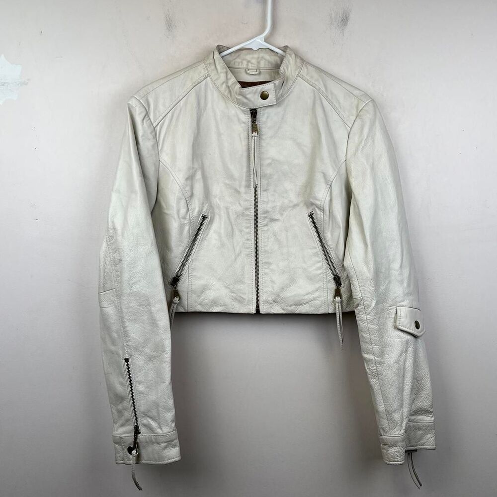 Vintage Wilsons Rock and Roll Leather Jacket "Live Free" Size L - Picture 2 of 8